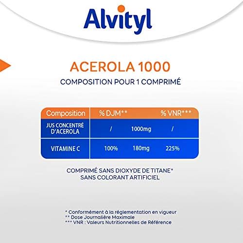 Vue 4 de Alvityl Comprimes Acerola Acerola
