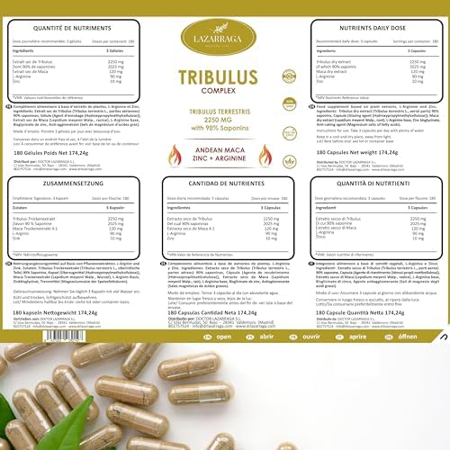 Vue 5 de Tribulus Terrestris Mg Maca