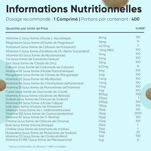 Vue 4 de Multivitamines Et Mineraux Microcomprimes