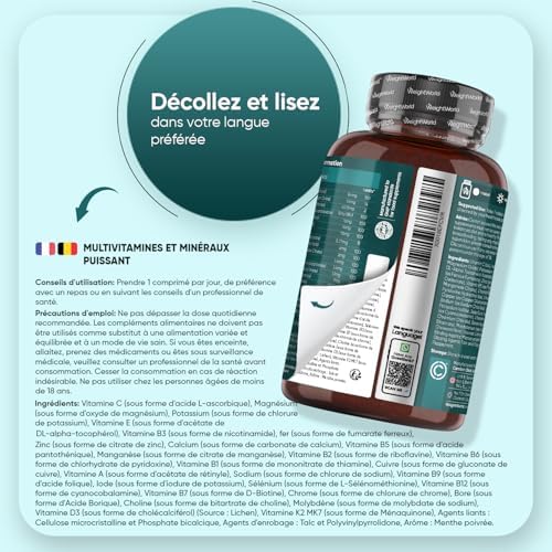 Vue 5 de Multivitamines Et Mineraux Microcomprimes