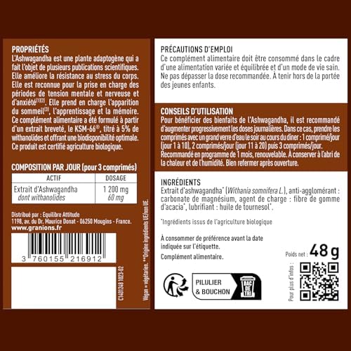 Vue 4 de Ashwagandha Bio Mg Granions