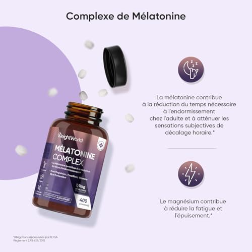 Vue 6 de Melatonine Mg Comprimes Vegan