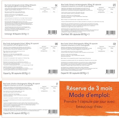 Vue 5 de Now Foods Andrographis Extract