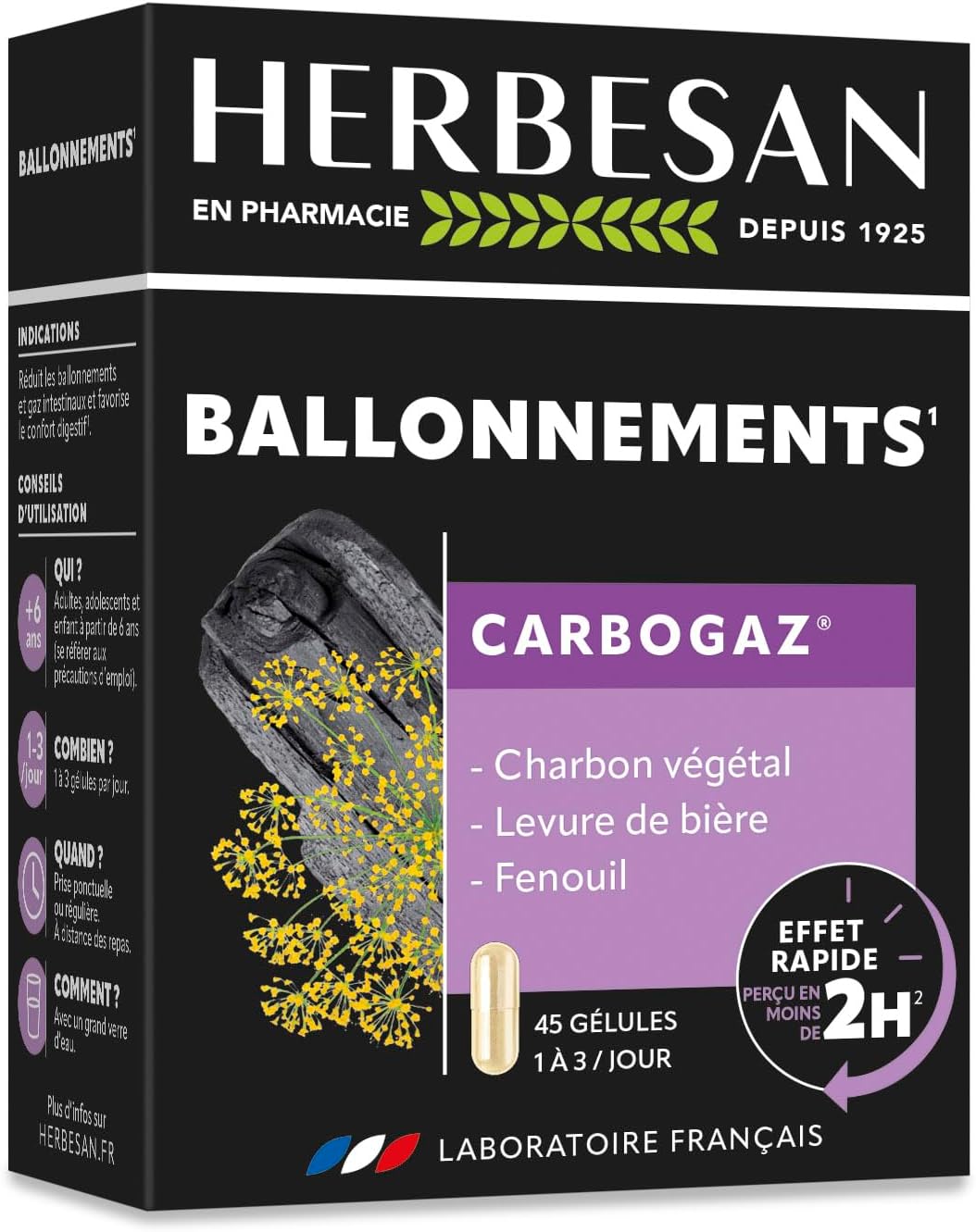 Herbesancarbogaz Ballonements Charbon Vegetal
