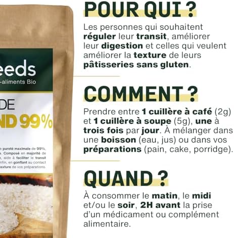 Vue 4 de Psyllium Blond Bio Kg