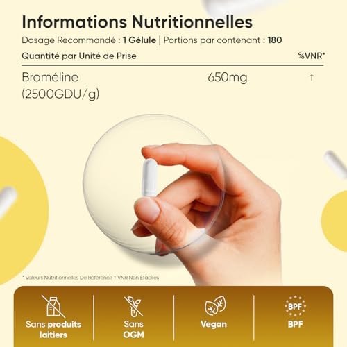 Vue 4 de Bromelaine Gelules Mg Udgg
