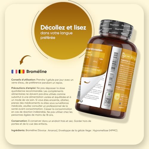 Vue 5 de Bromelaine Gelules Mg Udgg