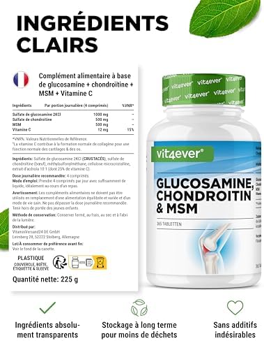 Vue 5 de Glucosamine Chondroitine Msm Comprimes