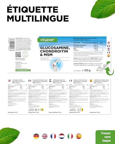 Vue 6 de Glucosamine Chondroitine Msm Comprimes