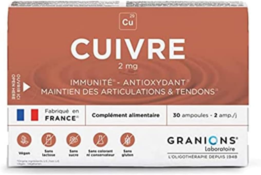 Granions Cuivre Mg Ampoules
