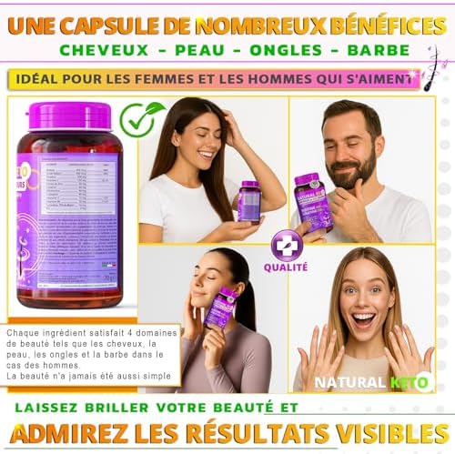 Vue 4 de Biotine Cheveux Pousse Rapide