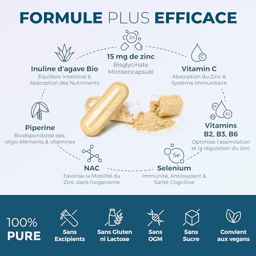 Vue 4 de Bioceutics Zinc Bisglycinate Mg