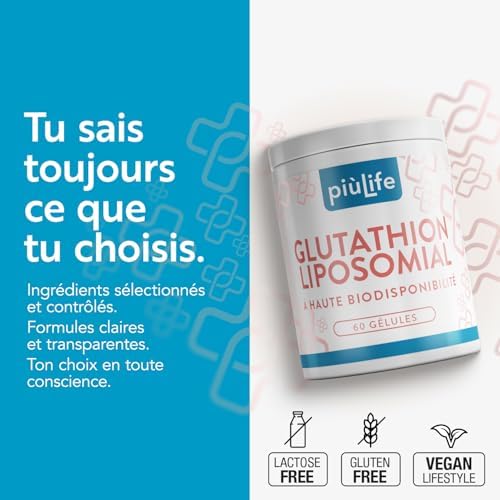 Vue 5 de Glutathion Liposomal Piulife Mg