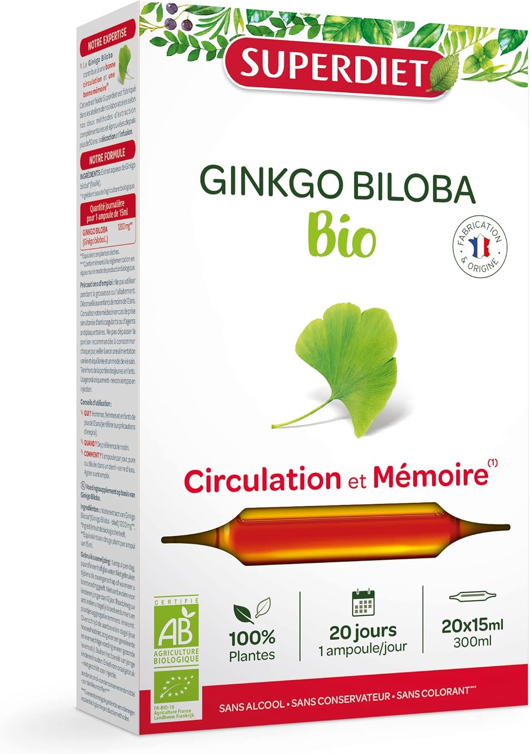 Superdiet Ginkgo Biloba Bio