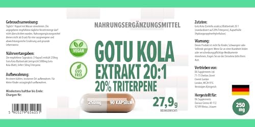 Vue 4 de Gotu Kola Mg Equivalent