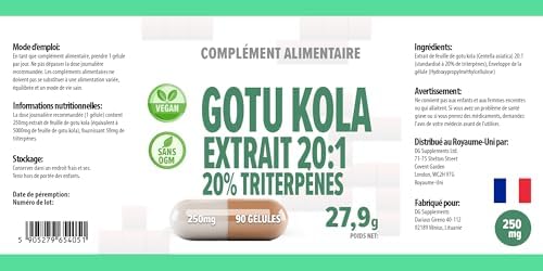 Vue 6 de Gotu Kola Mg Equivalent