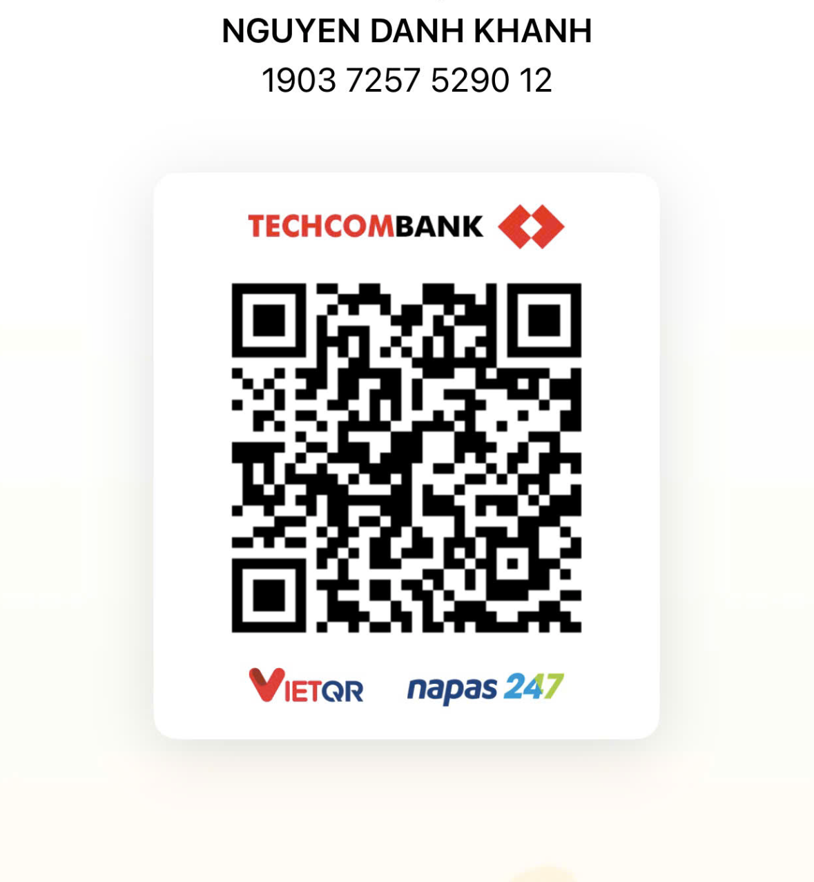 Bank QR code