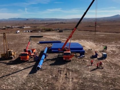 Продолжается строительство магистрального водовода 