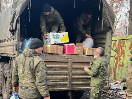 Российские солдаты поблагодарили жителей села Адиль-Янгиюрт за оказанное внимание