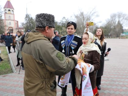В Кизляре прошла торжественная встреча добровольцев-казаков из зоны СВО
