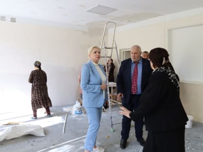 Депутат Елена Павлюченко посетила пострадавшие от града учебные заведения в Буйнакске
