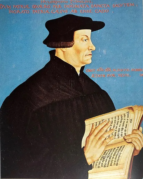 Huldrych Zwingli, Schweizer Priester und Reformator (evangelisch)