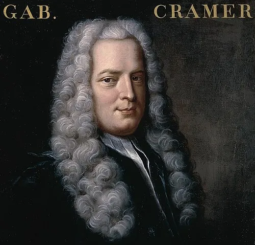 1752年 - ガブリエル・クラメール、数学者(* 1704年)