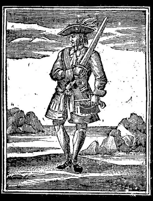 1720年 - ジョン・ラカム、海賊船船長