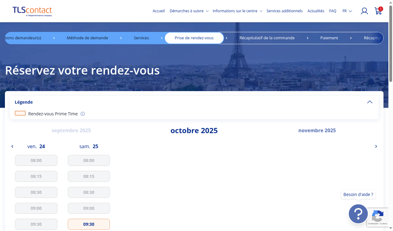 Capture d'écran TLS Contact Sfax - Visite familiale / enfant ou parent étranger de Français ou de son conjoint