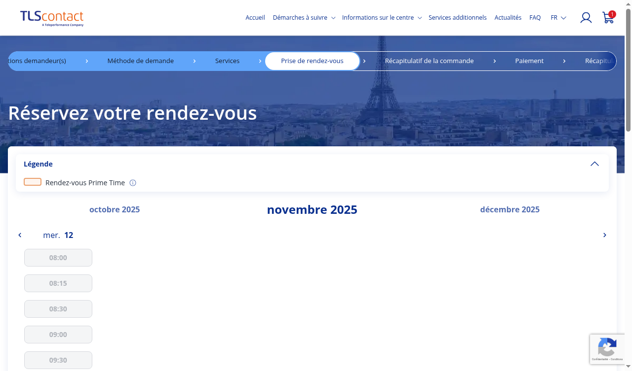 Capture d'écran TLS Contact Sfax - Visite familiale / enfant ou parent étranger de Français ou de son conjoint