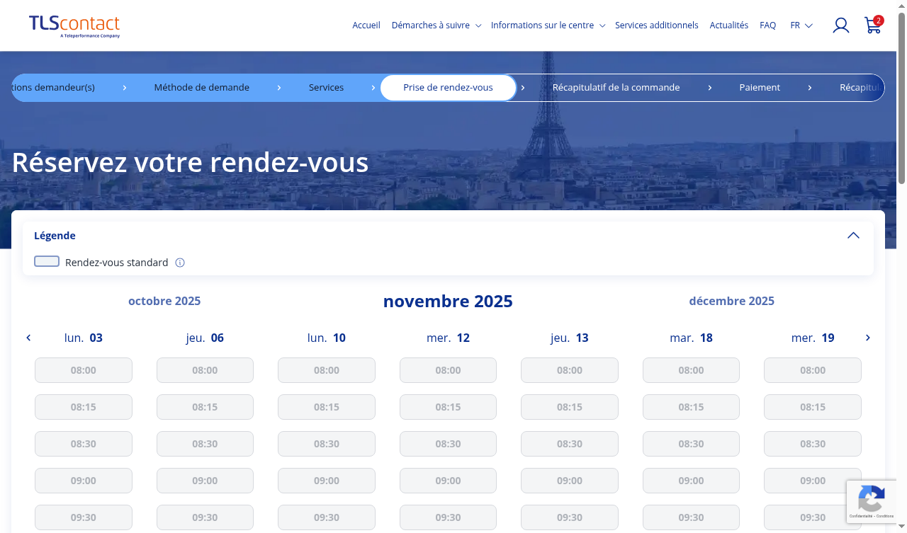 Capture d'écran Centre TLS Contact Tunis - Voyage professionnel