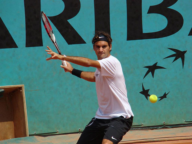 Roger federer forehand prep