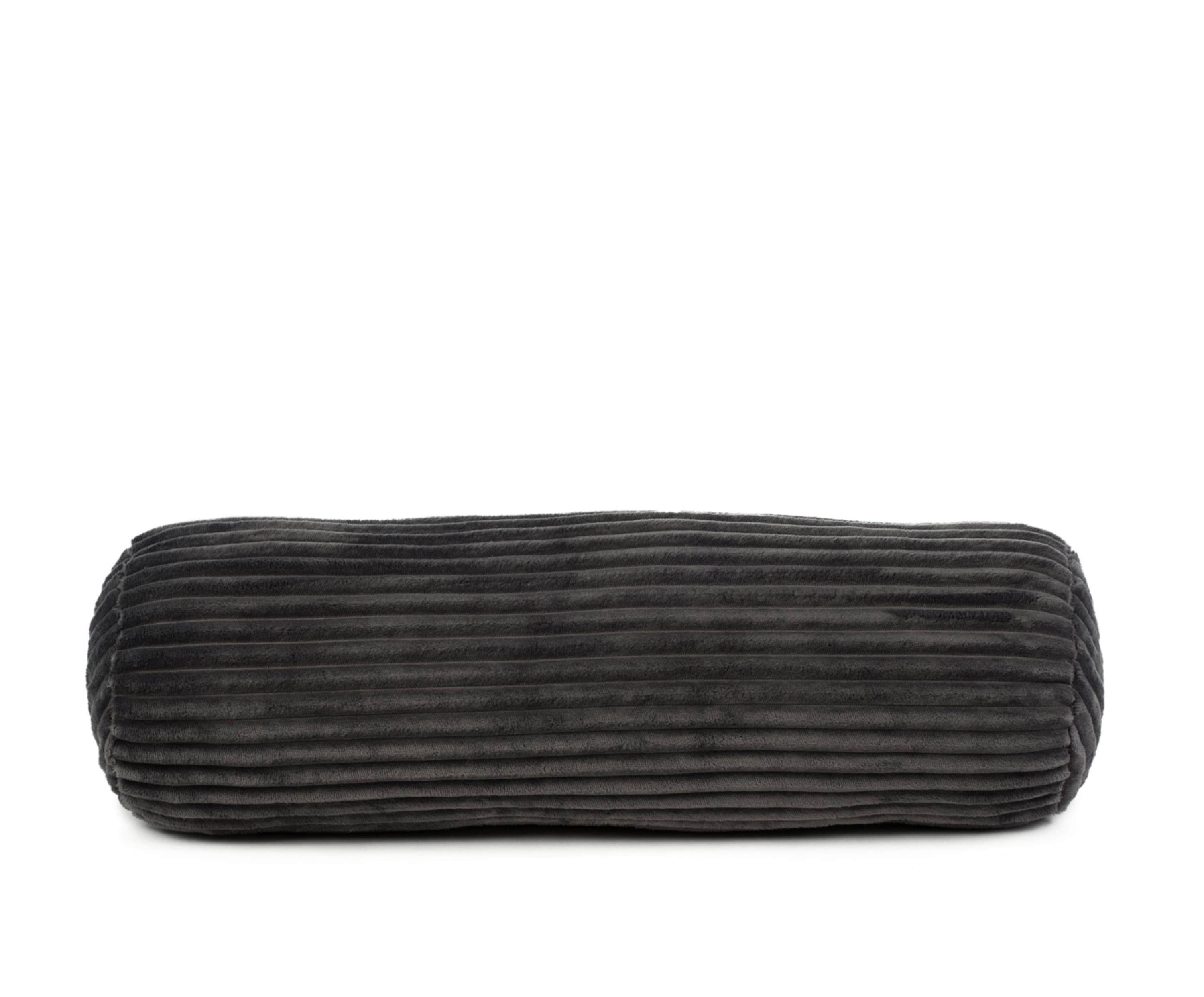 Nackenrolle (gefüllt) Cord Optik 70x22 anthrazit
