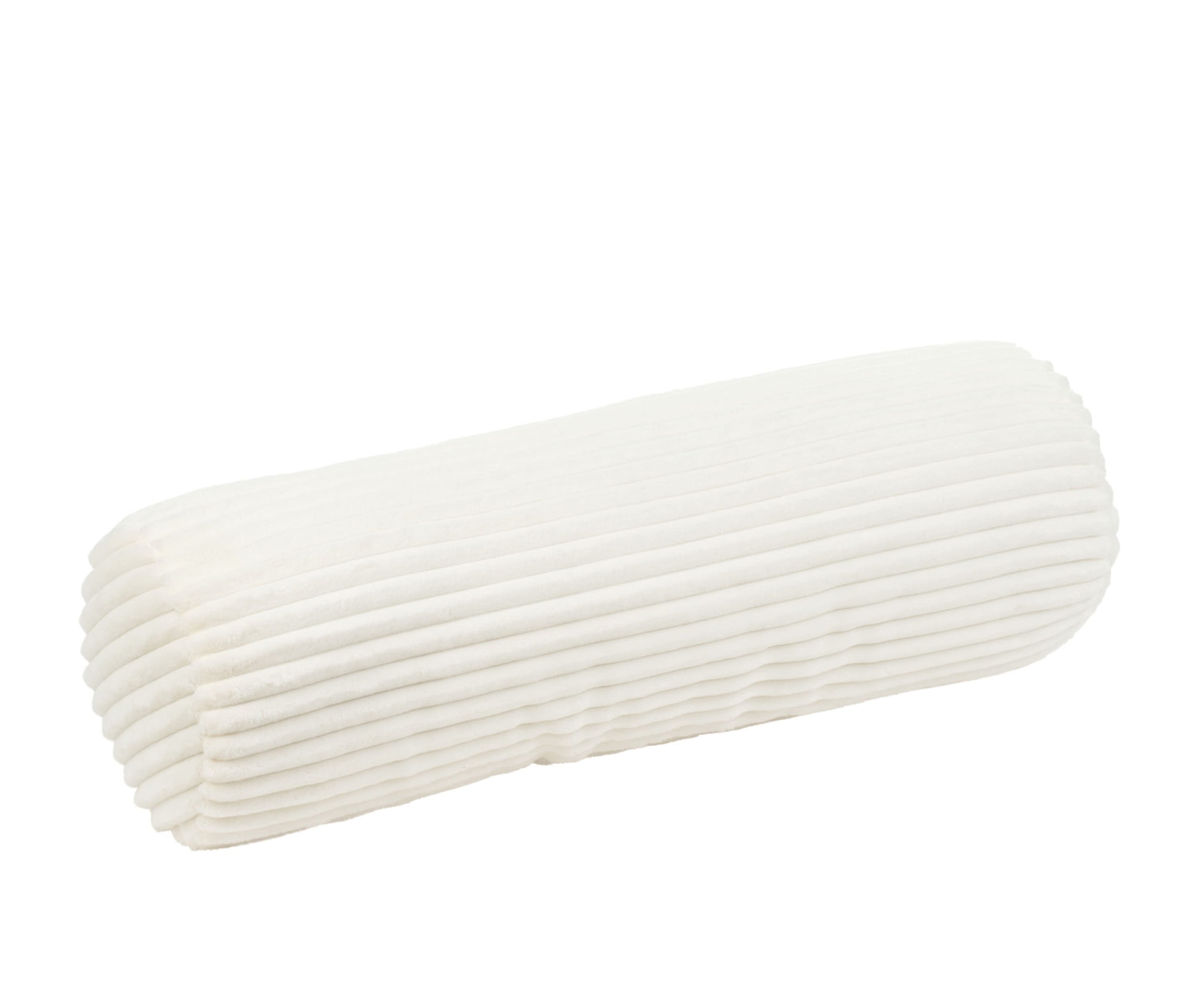 Nackenrolle (gefüllt) Cord Optik 70x22 wollweiß