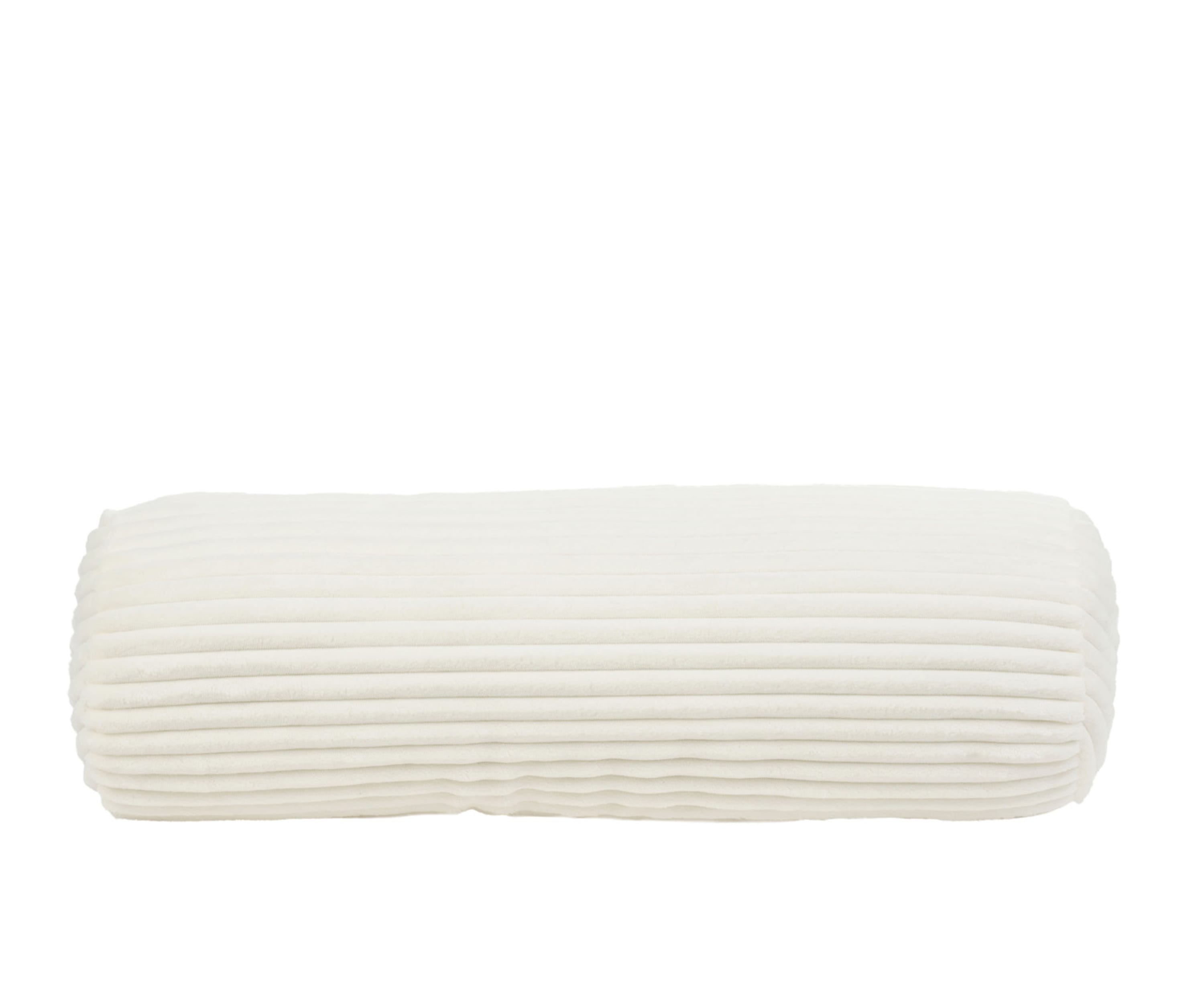 Nackenrolle (gefüllt) Cord Optik 70x22 wollweiß