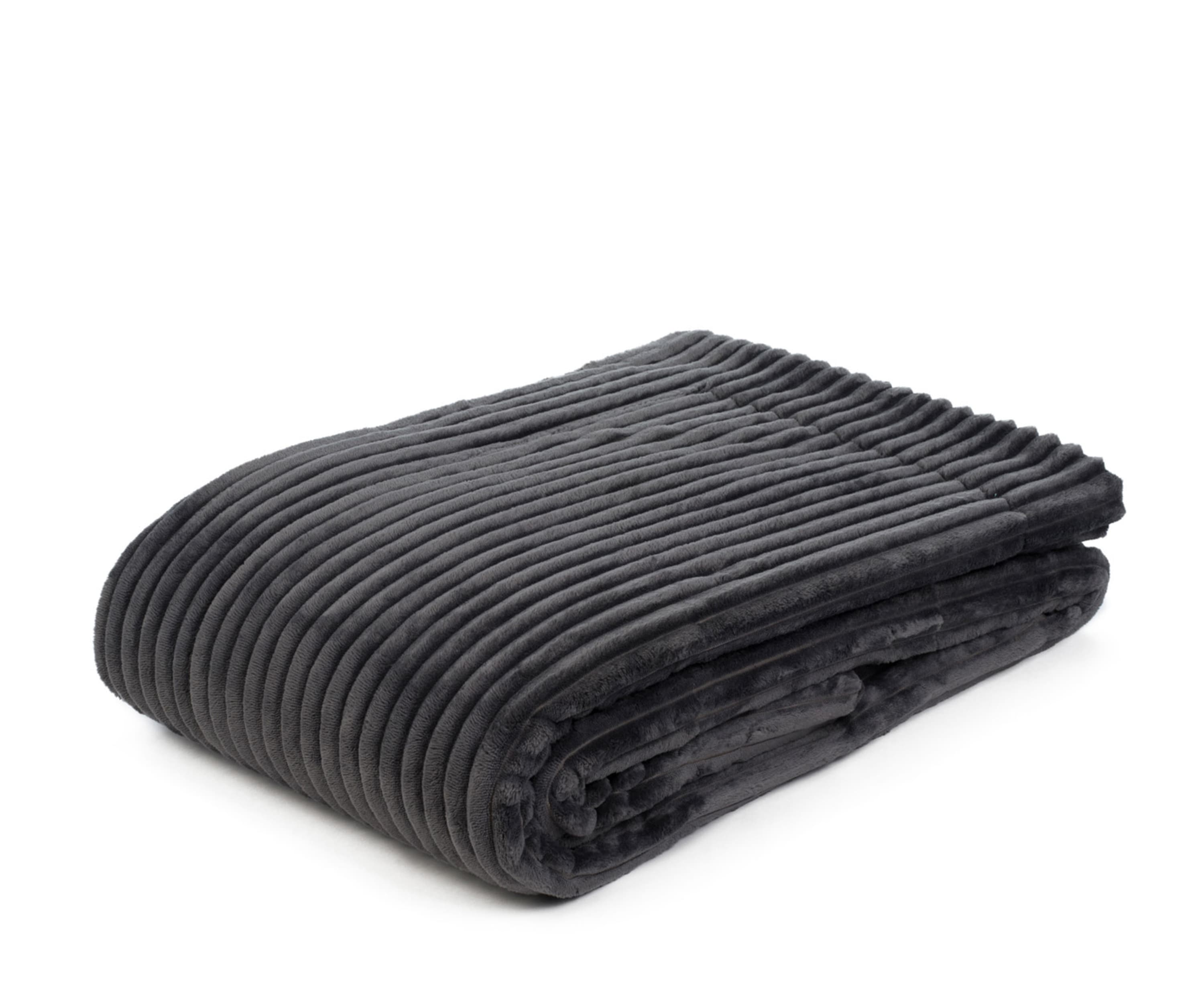 Kuscheldecken Cord Optik 150x200 anthrazit