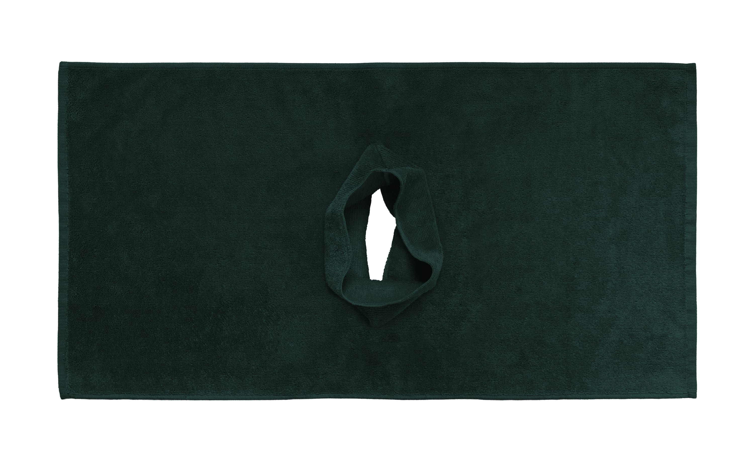 Towel with face opening 50x100 pine green
