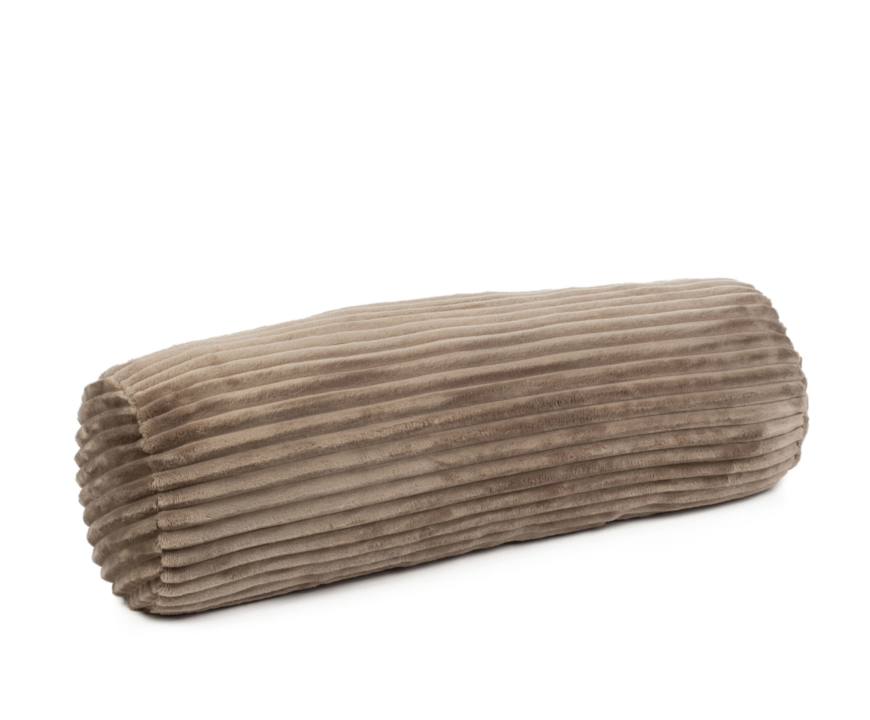 Nackenrolle (gefüllt) Cord Optik 70x22 taupe