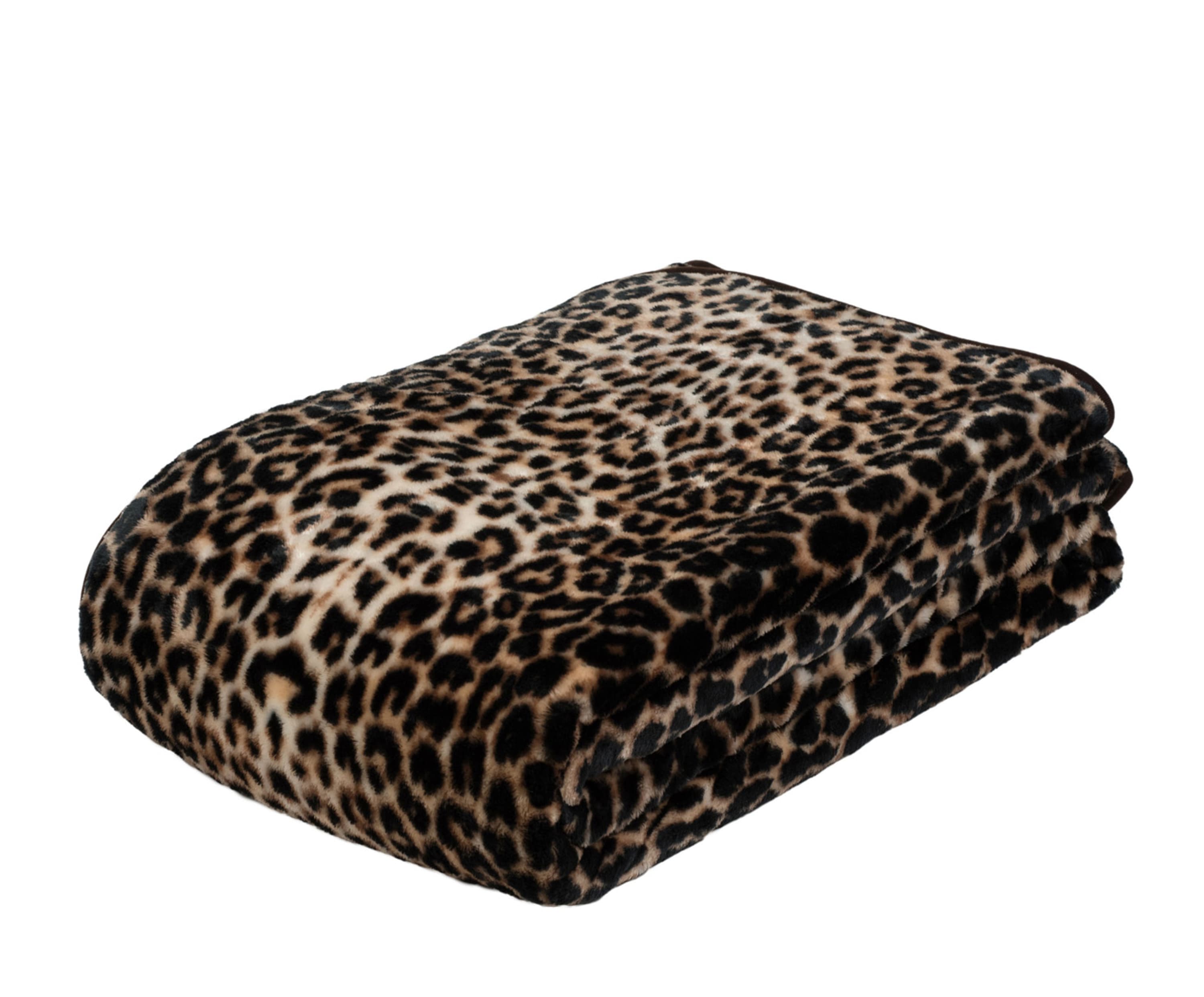 Kuscheldecken Cashmere Feeling 150x200 Leopard braun