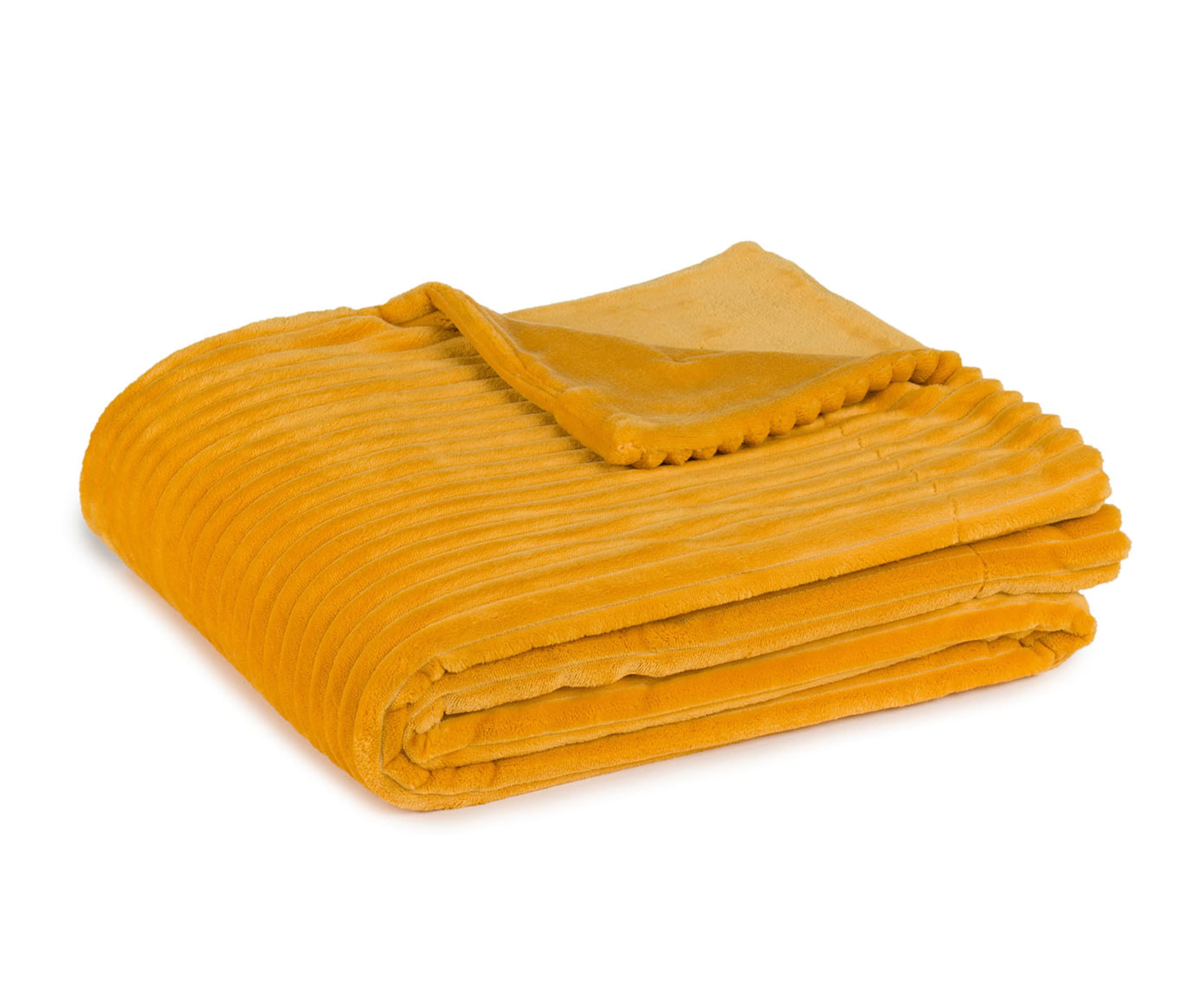 Kuscheldecken Cord Optik 150x200 senf