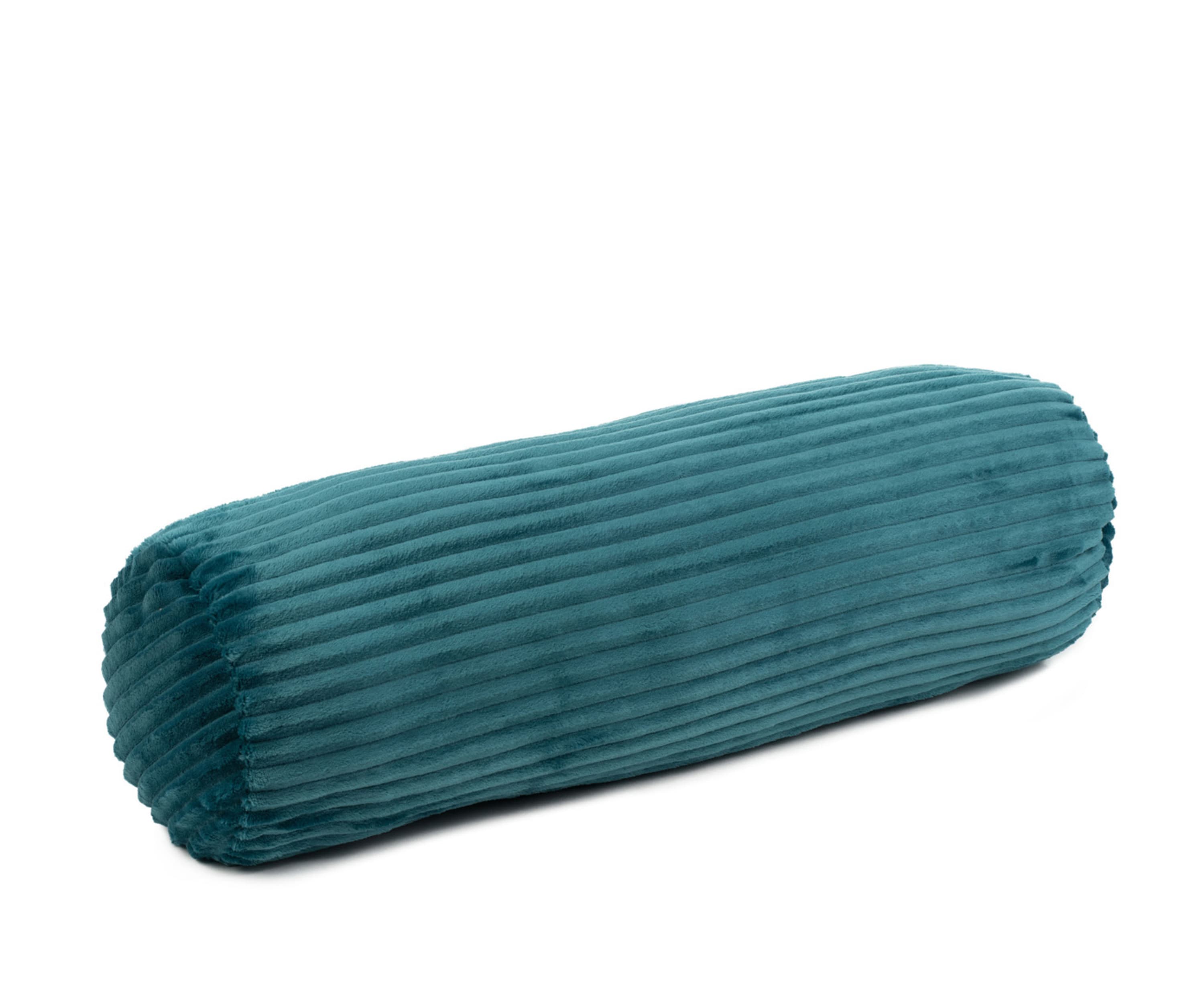 Nackenrolle (gefüllt) Cord Optik 70x22 petrol