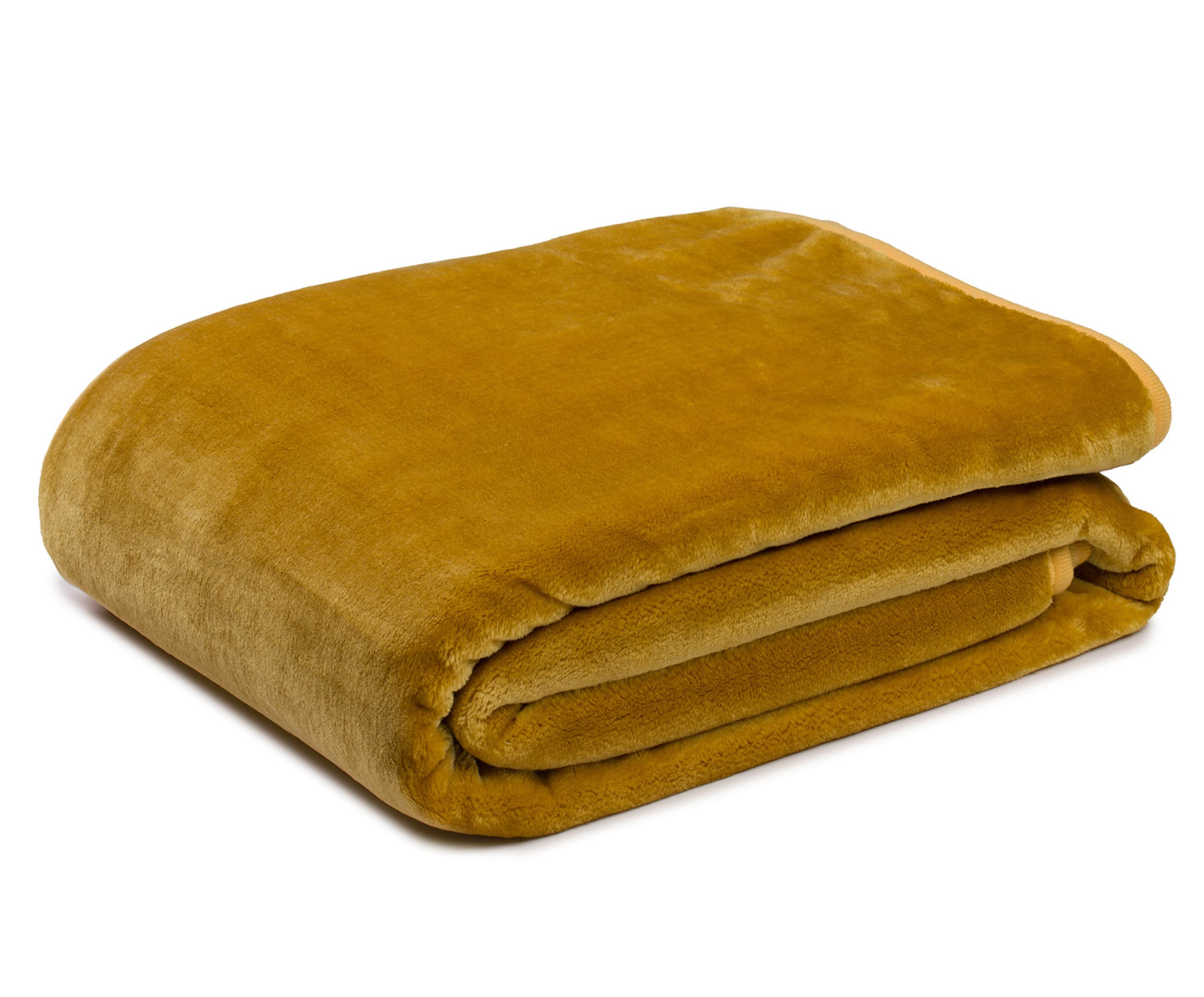 Kuscheldecken Premium Cashmere Feeling senf