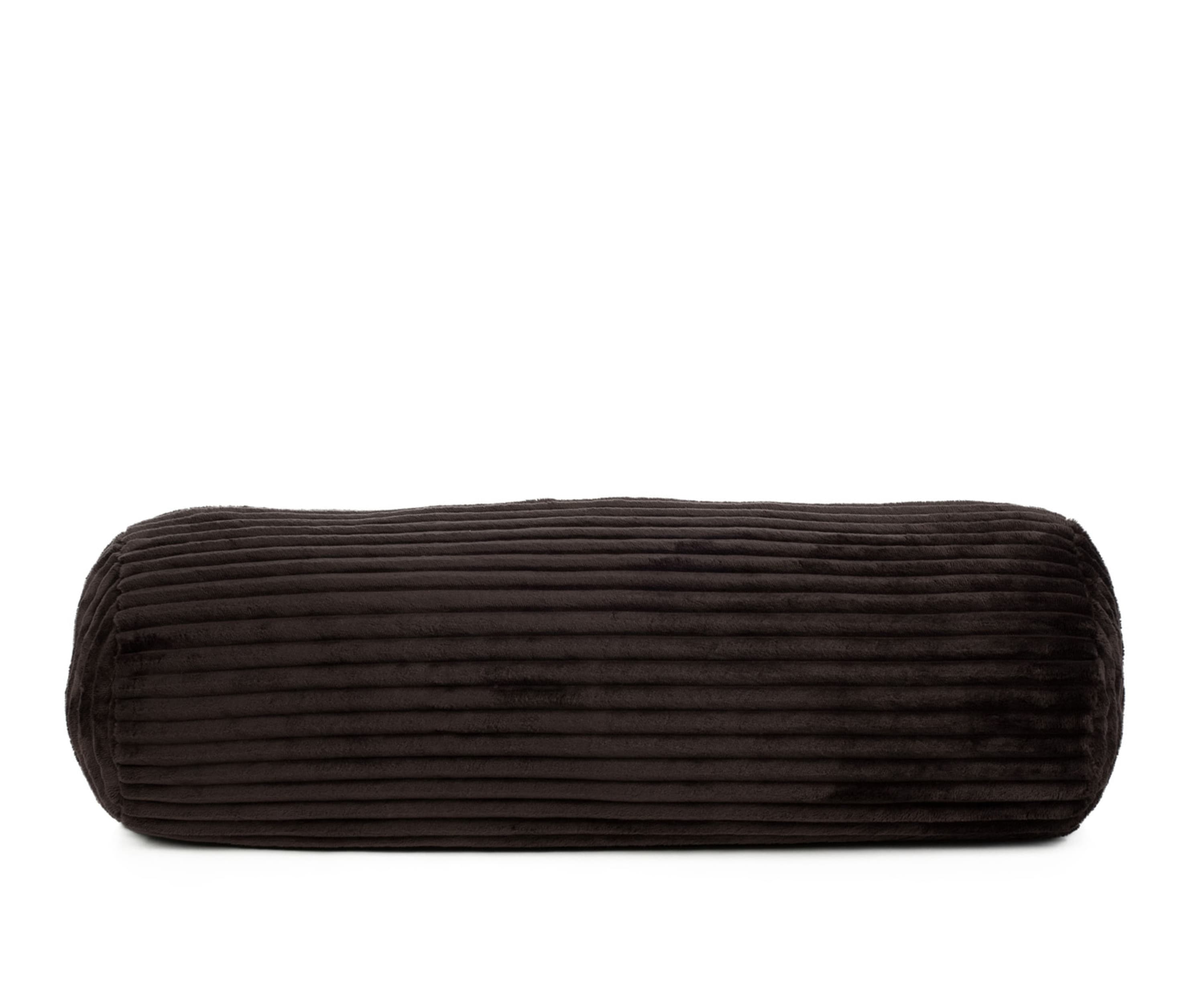 Neck roll (stuffed) Cord Optik 50x50 dark brown