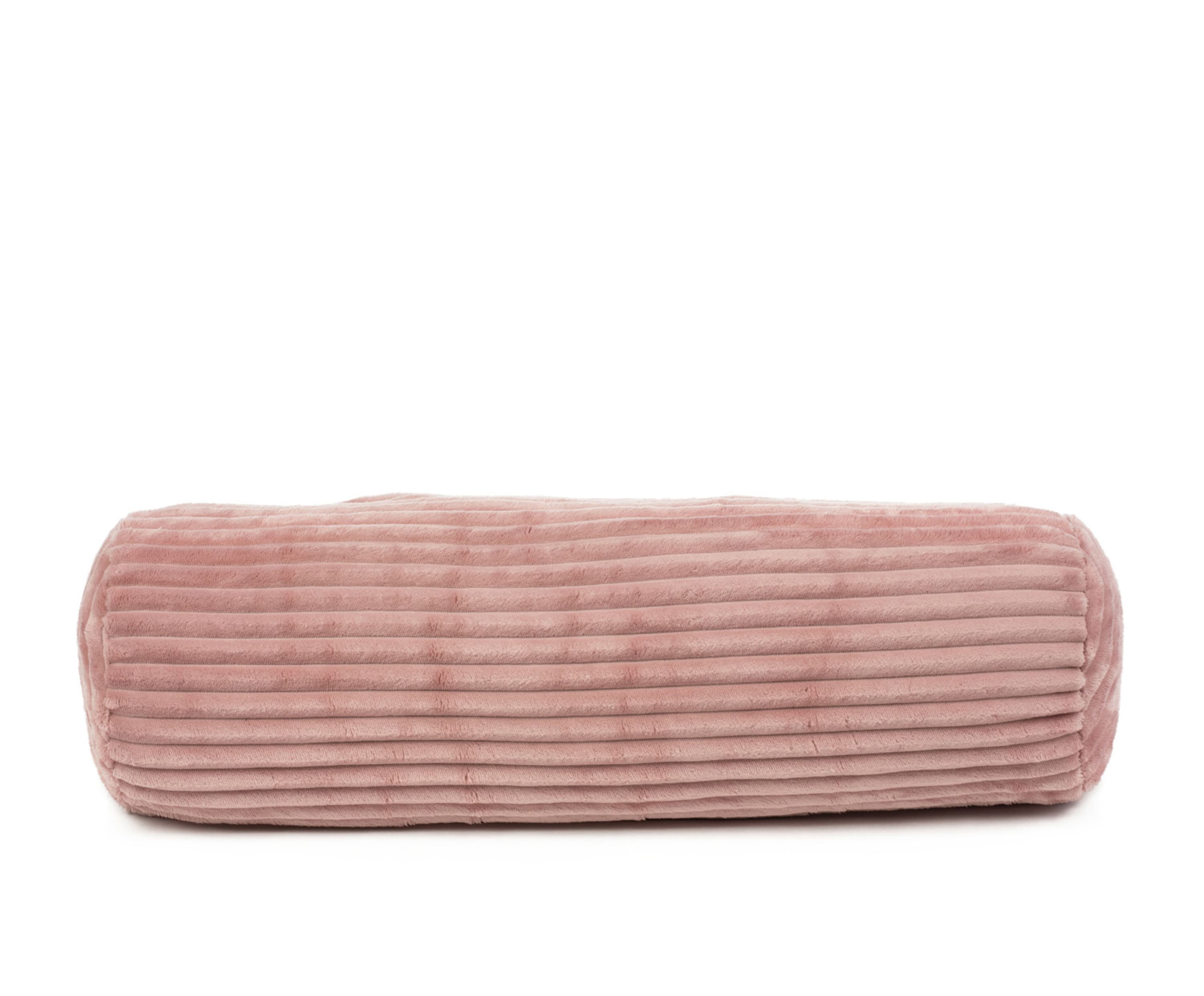 Neck roll (stuffed) Cord Optik 50x50 dusky pink