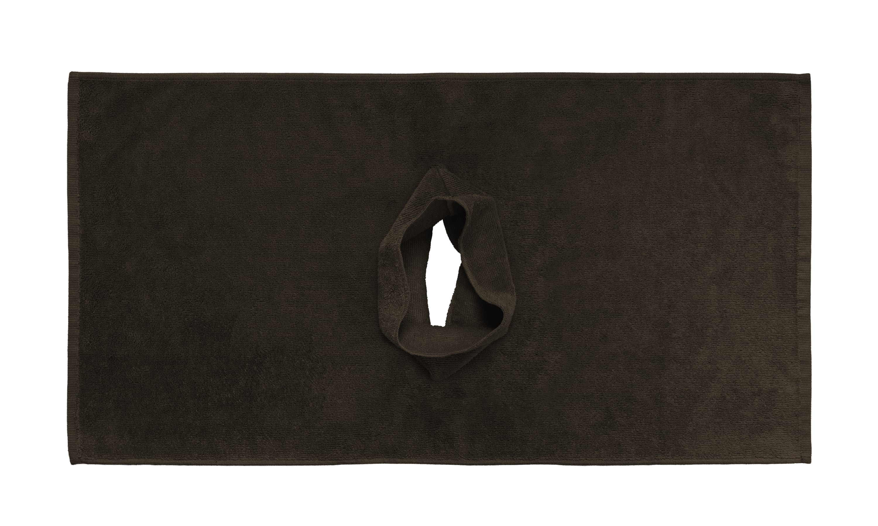 Towel with face opening 50x100 brown