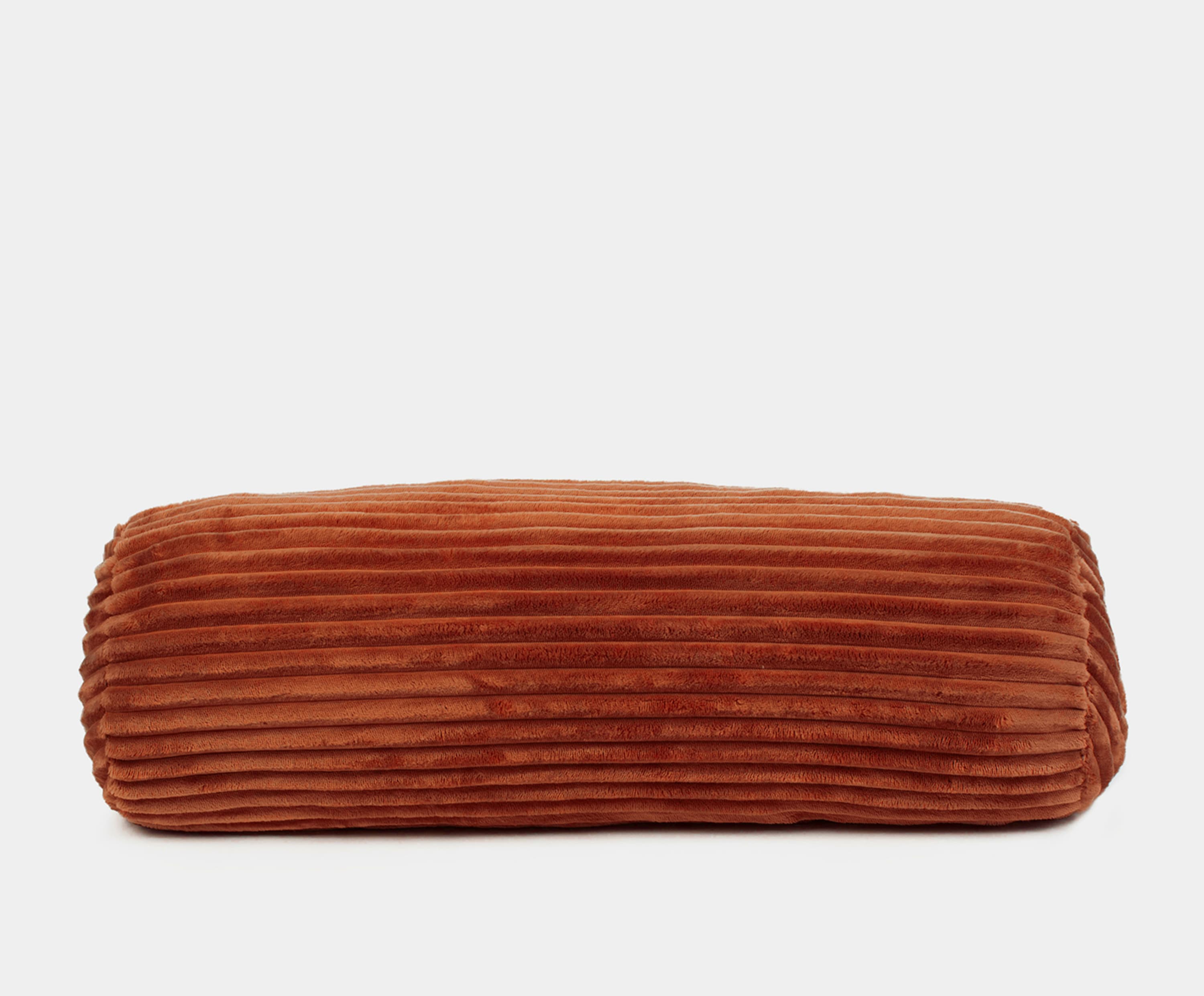 Neck roll (stuffed) Cord Optik 50x50 cinnamon