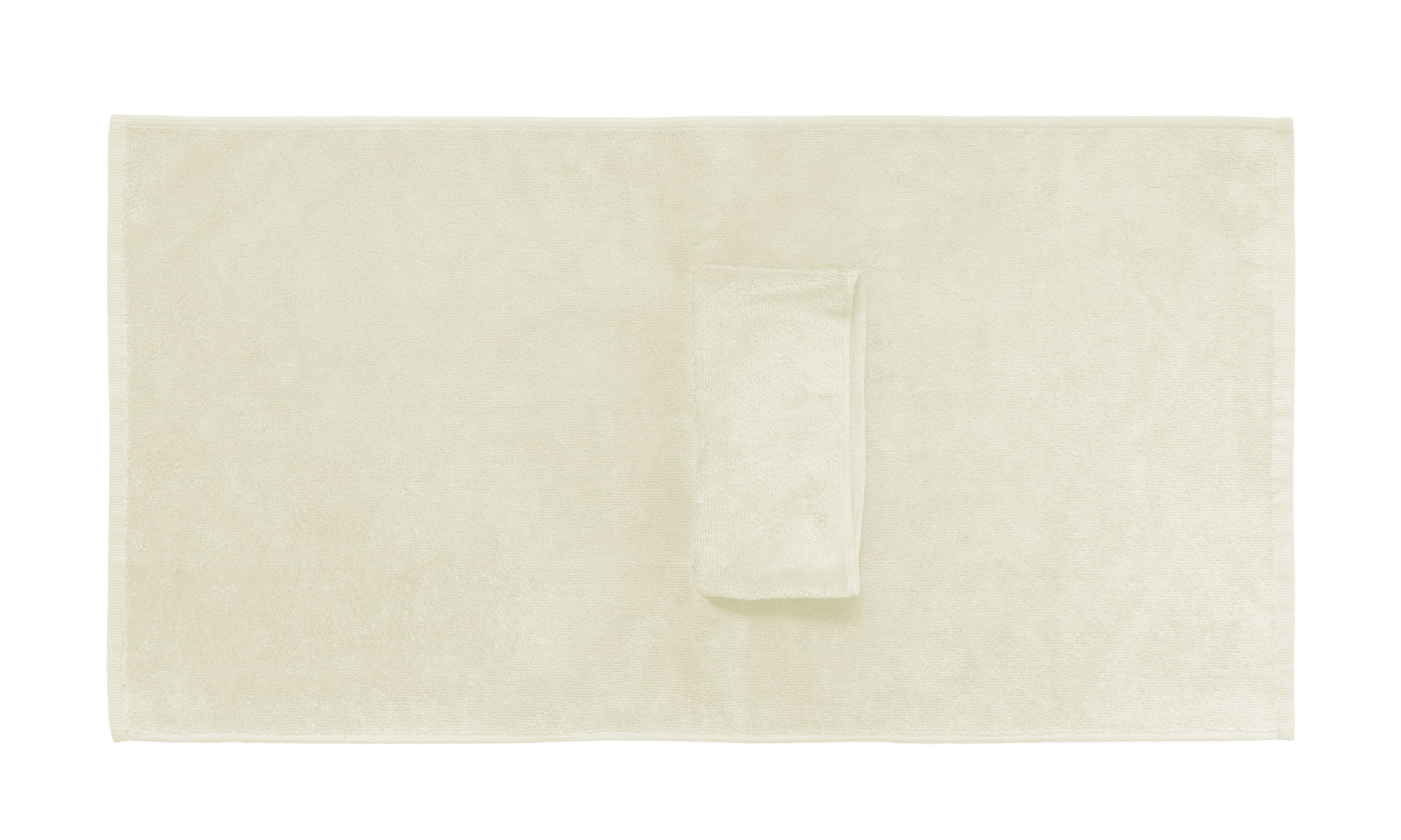 Towel with face opening 50x100 cream