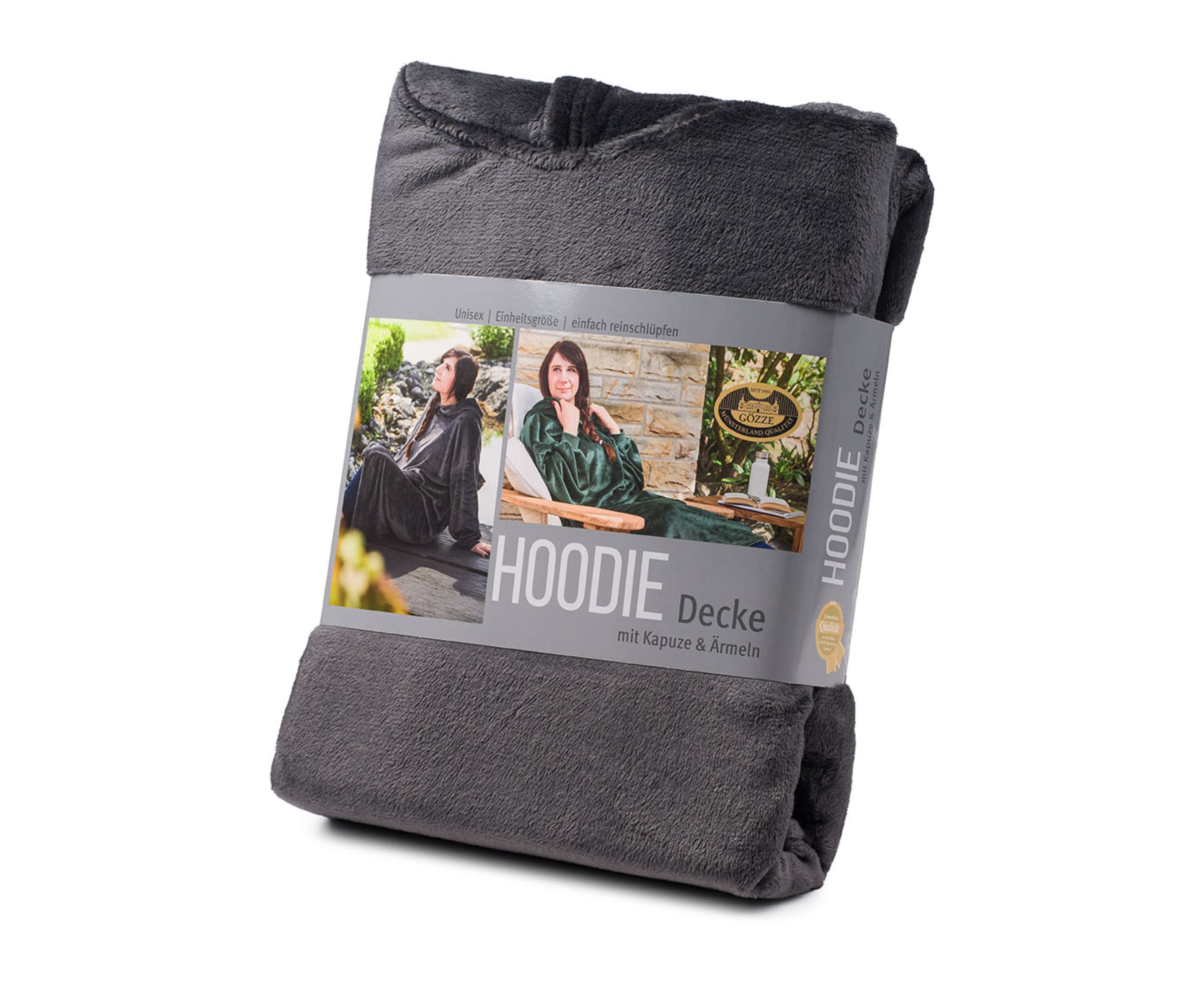 Hoodie blanket with hood anthracite