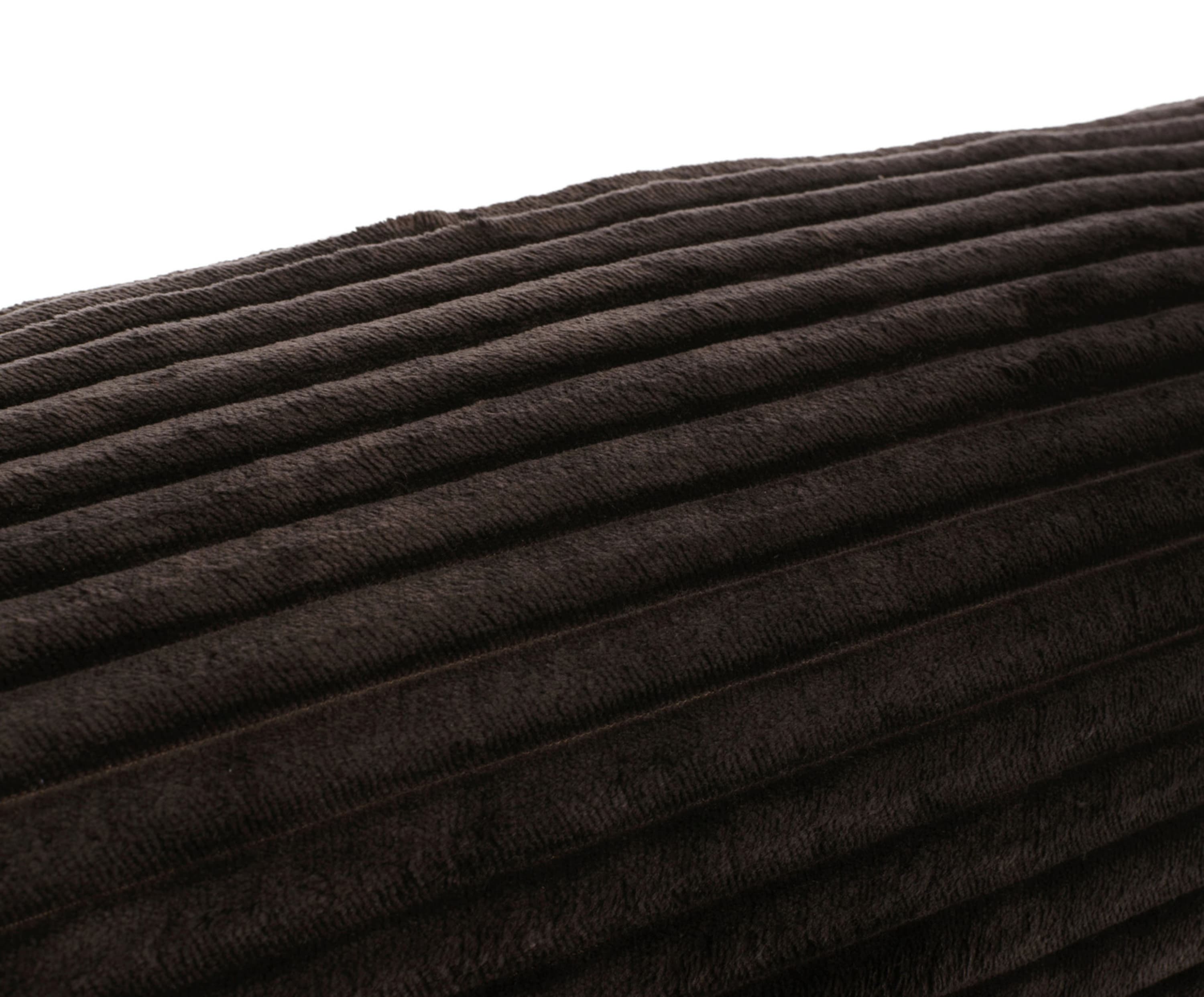 Neck roll (stuffed) Cord Optik 50x50 dark brown