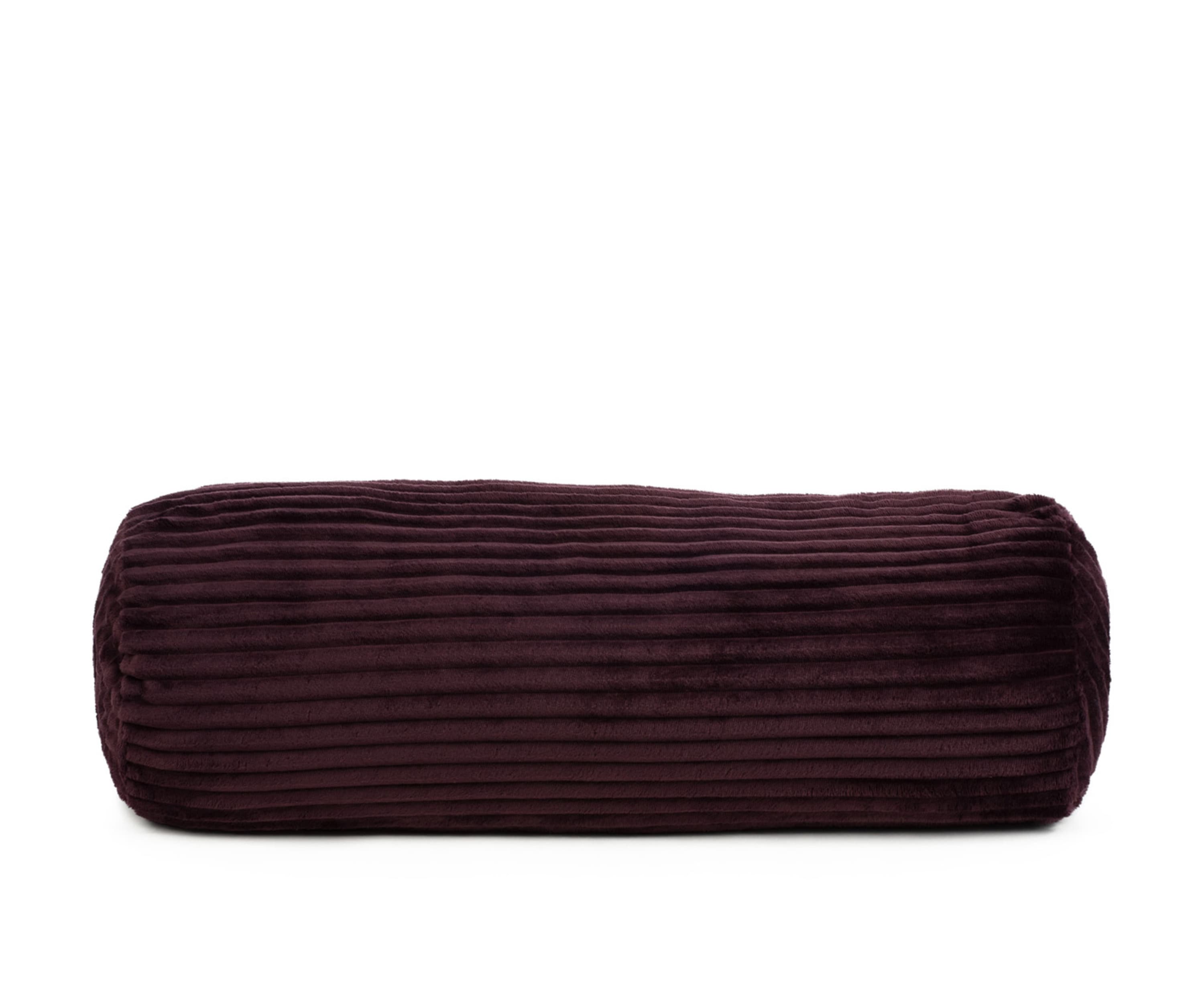 Neck roll (stuffed) Cord Optik 50x50 blackberry